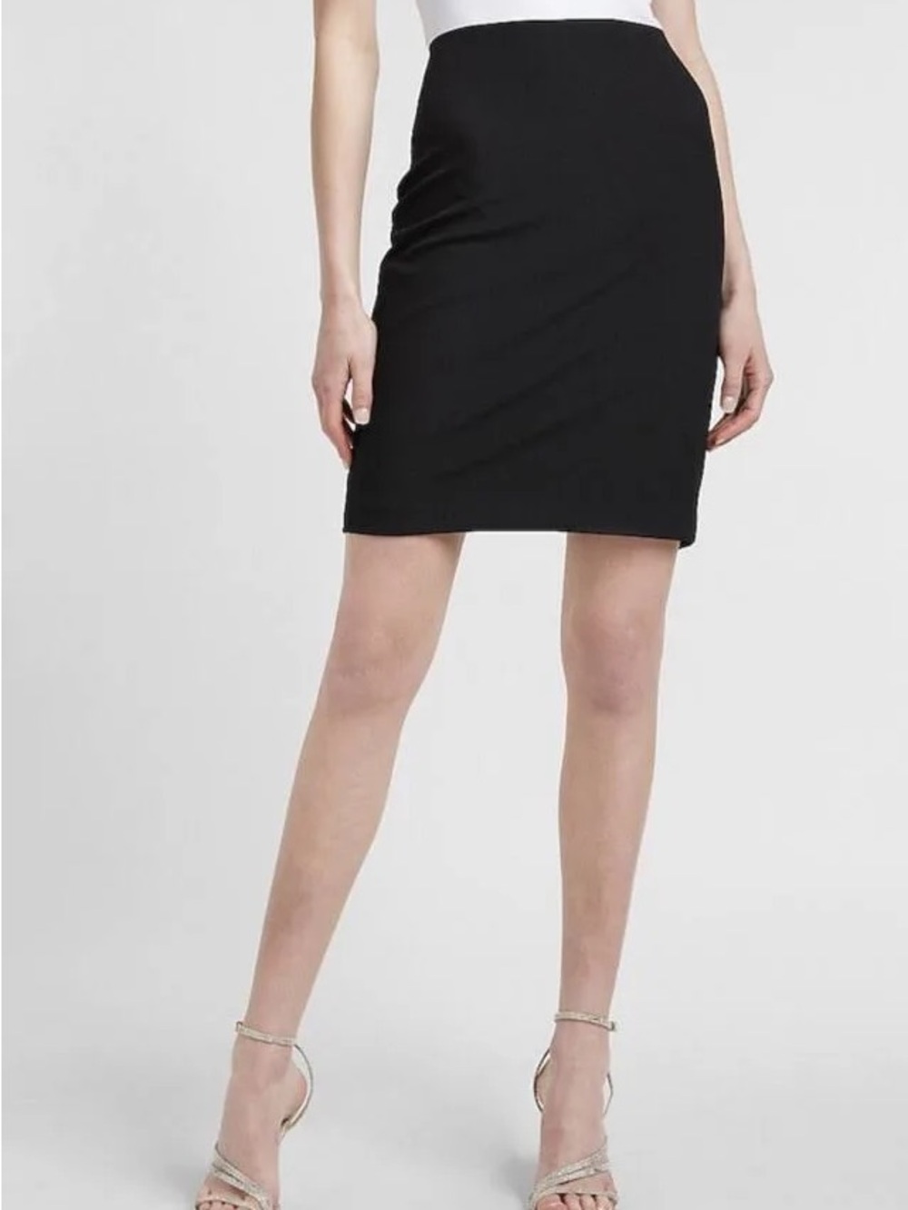 Express Black Fitted Pencil Skirt NWT